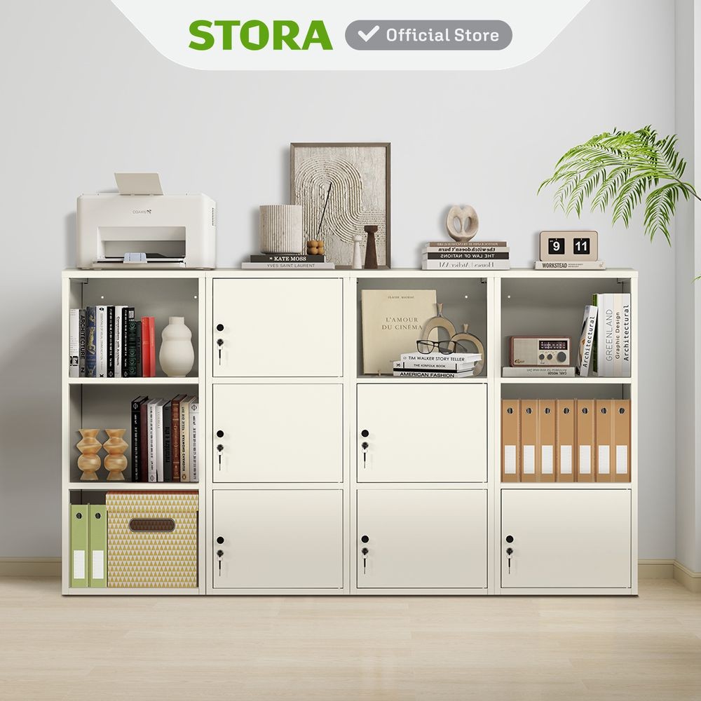 Jual Stora Milka Rak Kabinet Penyimpanan Dengan Pintu - Putih Organizer ...