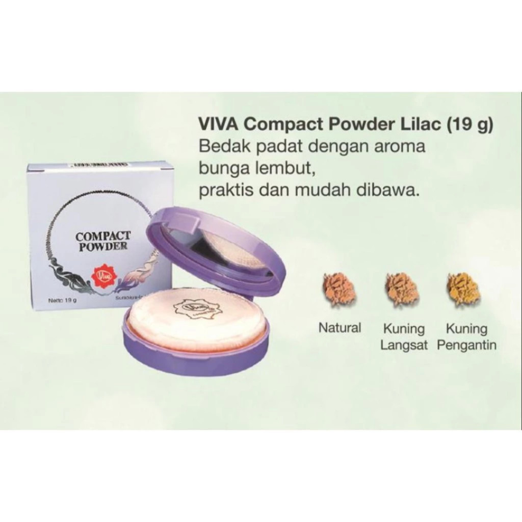 Jual VIVA Cosmetics Compact Powder Lilac 19gr | Bedak Padat | Shopee ...