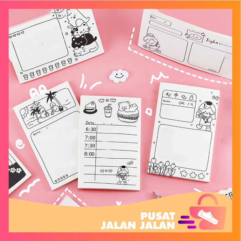 Jual Pusat Jalan Jalan - S6272 Notes Motif Kartun Lucu / Sticky To Do ...