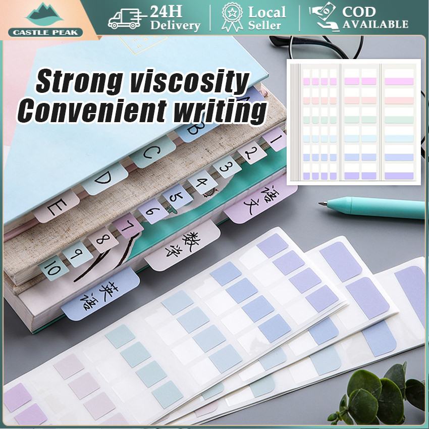 Jual 240 Sheets Label Warna Penanda / Pembatas Buku / Halaman Plastik ...