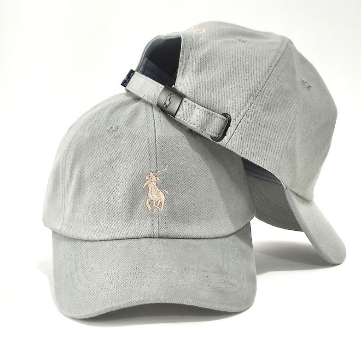 Topi Gray Polo Hat Topi Big Pony Cap Topi Strap POLO RALPH LAUREN