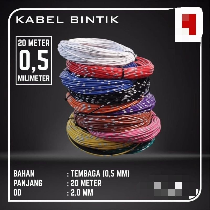 Jual [ FURMOTOR ] 1 METER KABEL BINTIK AVS 0.5MM KABEL OTOMOTIF BODY ...