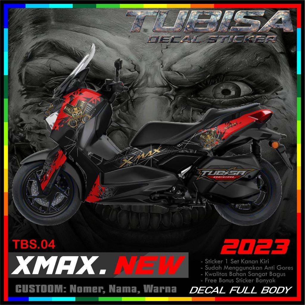 Jual Decal Stiker Full Body XMAX New 2023 Sticker Motor Premium Racing ...