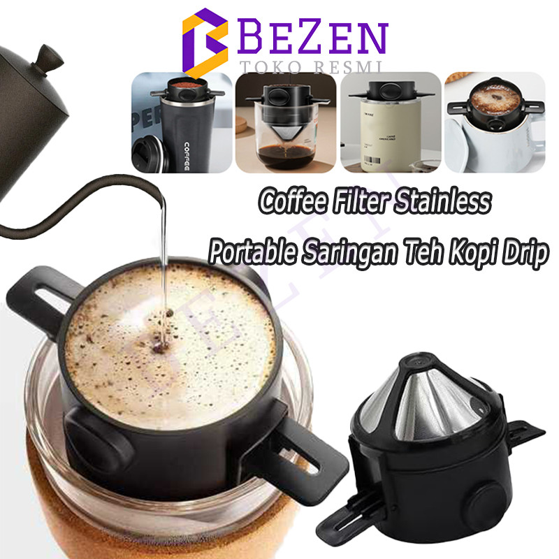 Jual BZ Portable Coffee Filter Pour Over V60 Dripper Cone Saringan Kopi ...