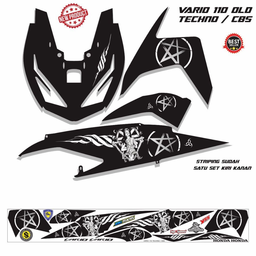 Jual STIKER STICKER MOTOR VARIO TECHNO OLD 110 /STIKER VARIO 110cc LAMA ...