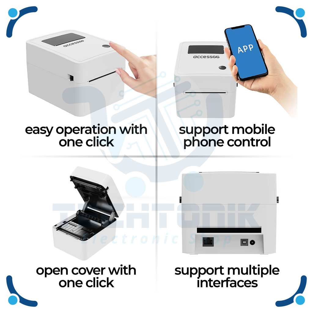 Jual Printer Jet Label Resi Barcode CC480 PREMIUM Thermal USB Bluetooth ...