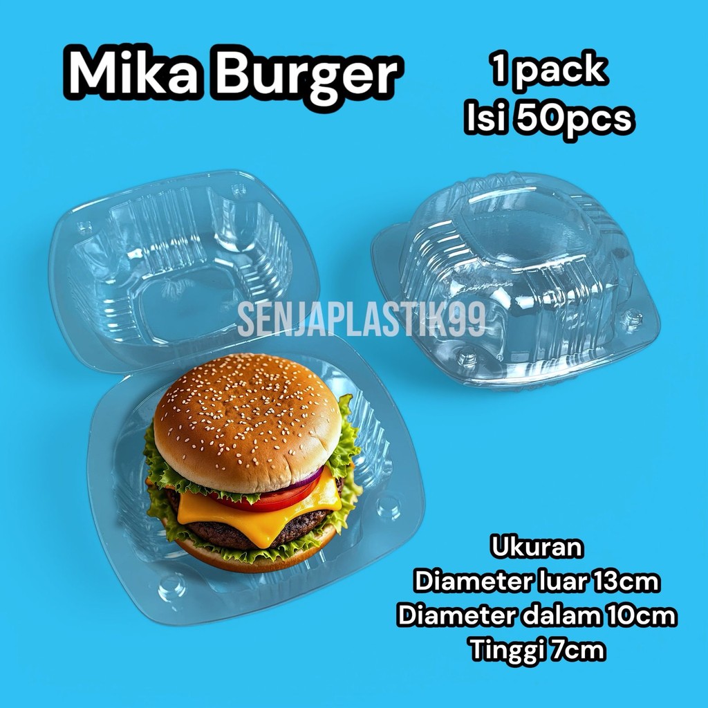 Jual Mika Roti Burger Hamburger - Isi 50Pcs | Shopee Indonesia