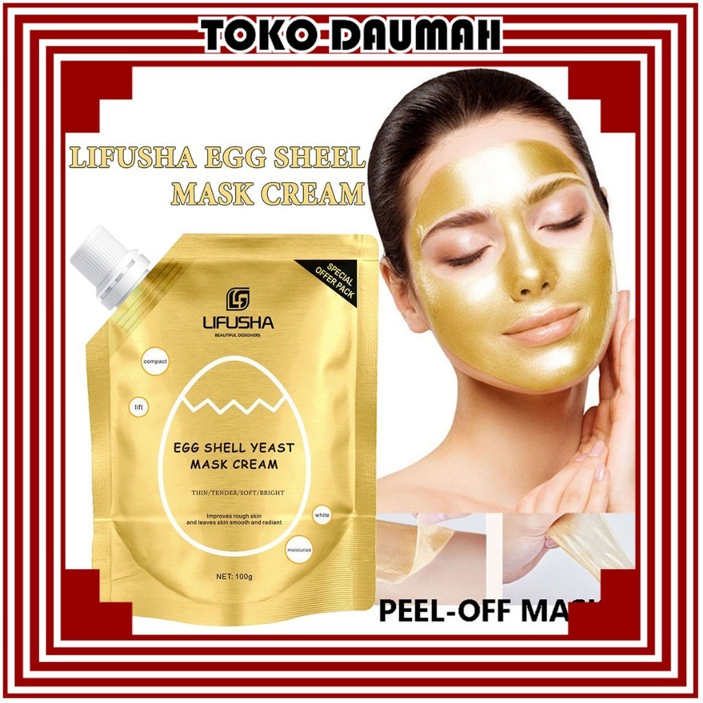 Jual TD LIFUSHA Masker Wajah Cangkang Telur Egg Shell Yeast Mask Cream ...