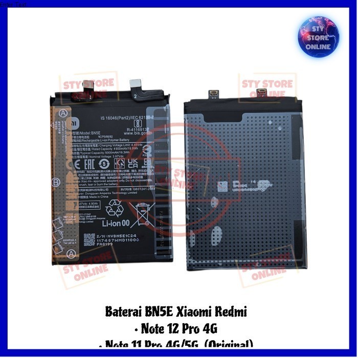 Jual Baterai Battery Xiaomi Redmi Note 12 Pro 4G / Redmi Note 11 Pro 4G ...