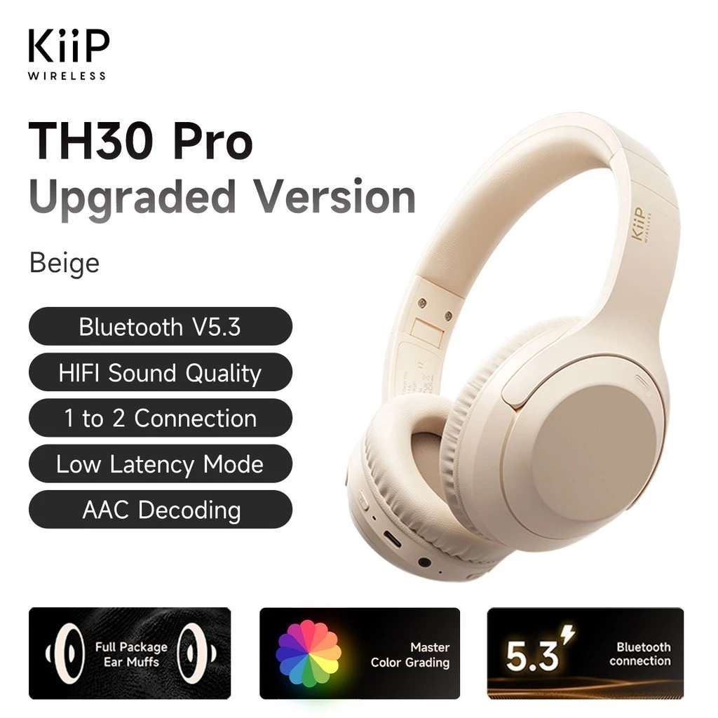 KiiP Wireless TH30 Pro Headphone Bluetooth Wireless Headset Earphone