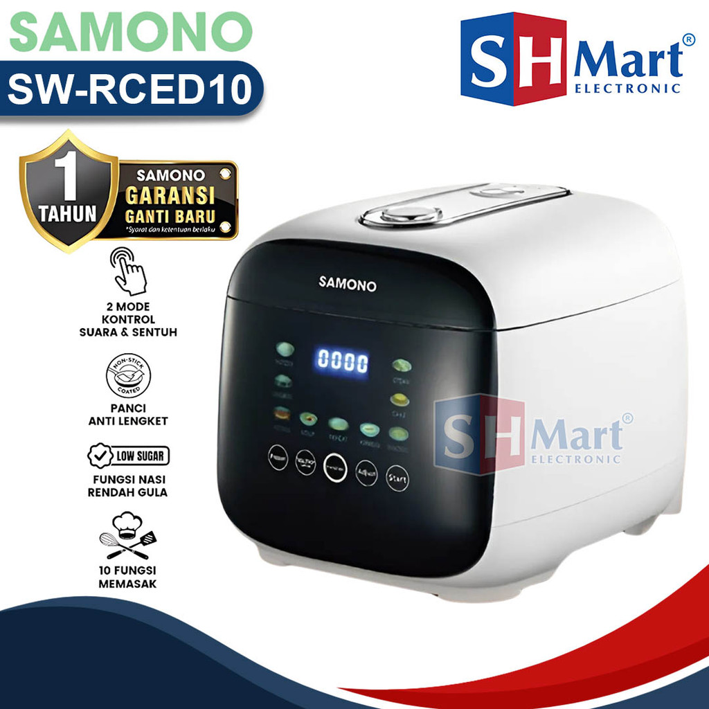 Jual Samono Rice Cooker Smart Digital Low Sugar Kapasitas 1 Liter Touch ...
