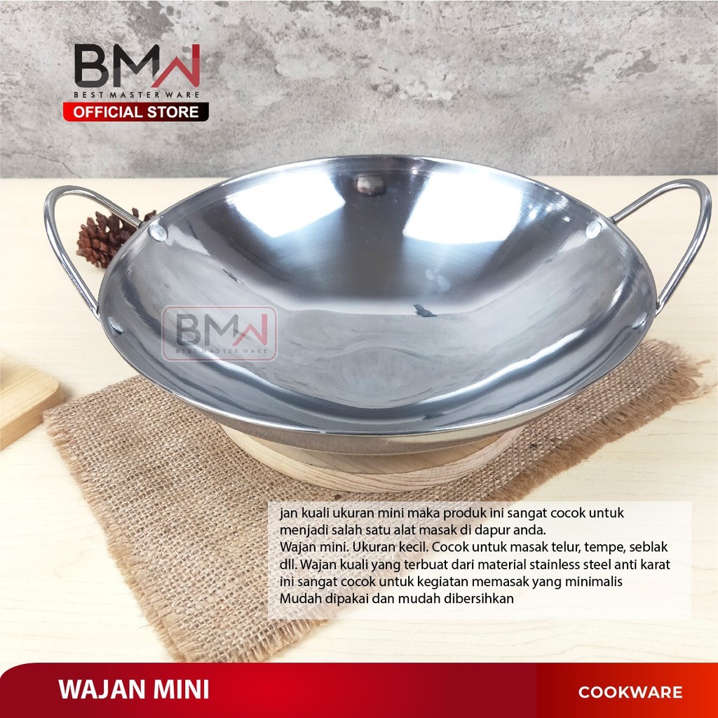 Jual SB-S12 Kitchen Ware Wajan Penggorengan Kuali Mini Wok Pan Katel ...