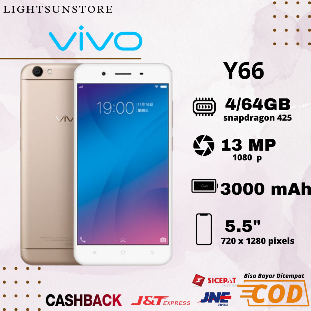 Jual VIVO Y66 RAM 4/64 GB GARANSI 1 TAHUN | Shopee Indonesia