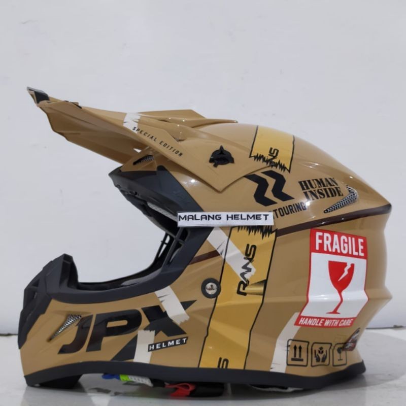 Jual Helm Cross JPX RANS Human Cappucino (Ongkir Termurah 2kg) | Shopee ...