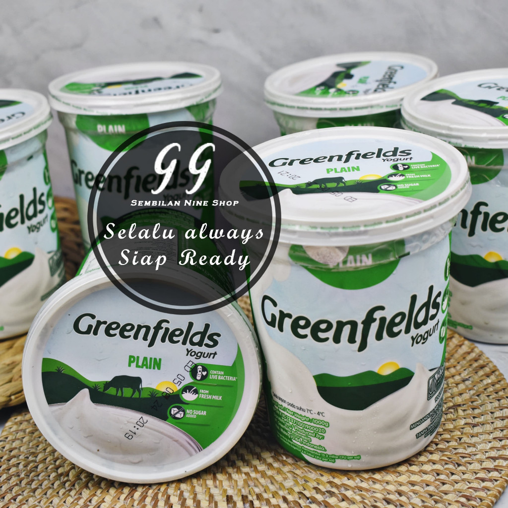 Jual Greenfields YOGURT PLAIN No Sugar Added 1 KG Tanpa Gula Green