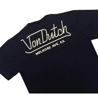 Von Dutch T-shirt Donna Blu – Maglietta In Cotone Con Scollo A V E Maniche Corte - 3