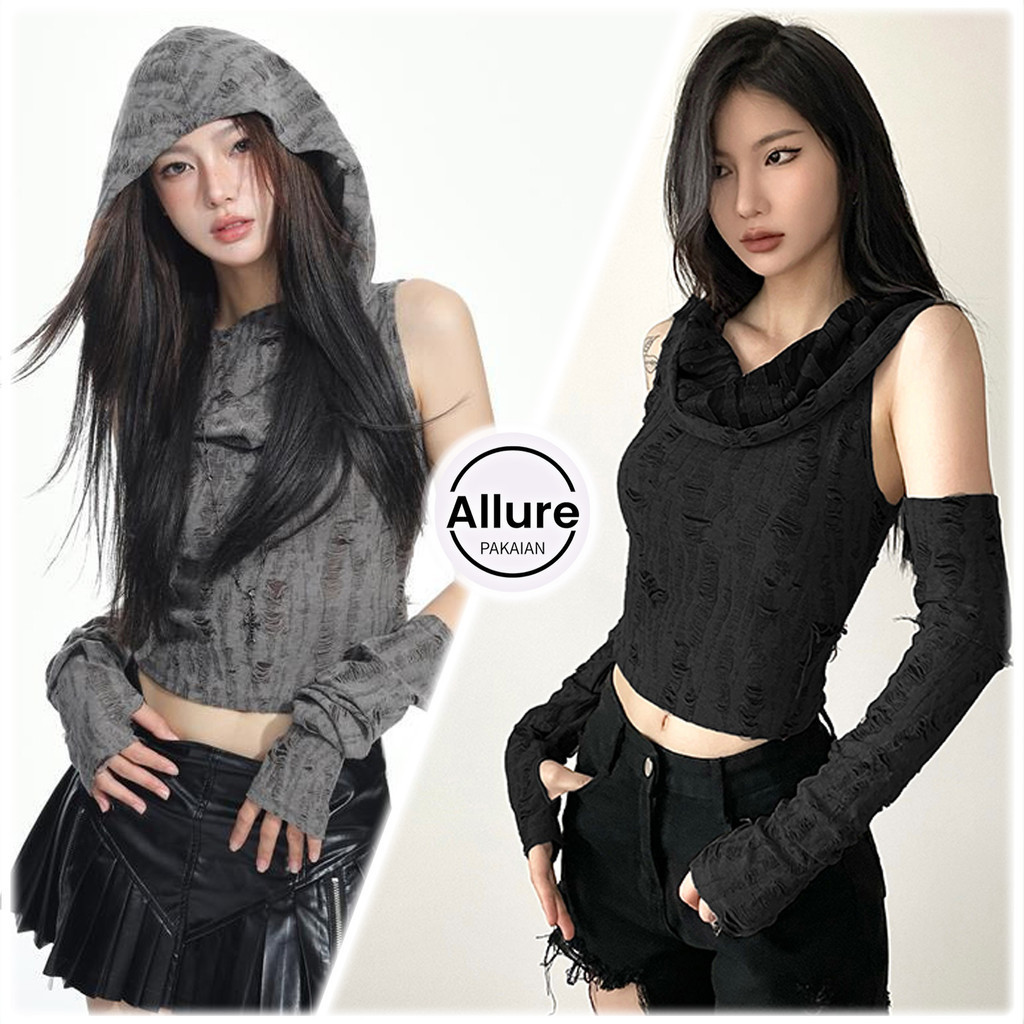 Jual ALLURE PAKAIAN Kemeja Rajut model topi | Shopee Indonesia