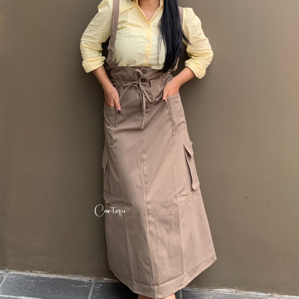 Jual DC - Cantiqu Overall Katun Twill Najma Jumpsuit Wanita Remaja Rok ...