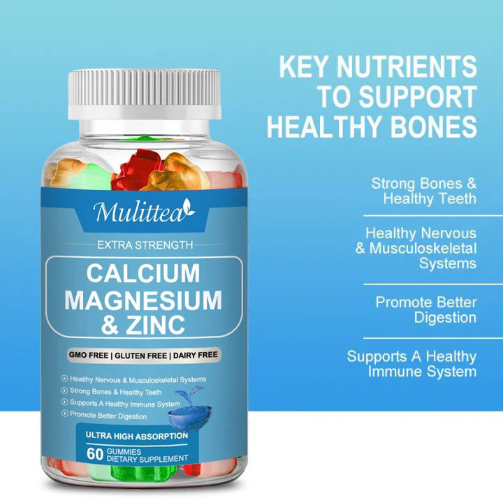 Jual Mulittea Calcium Magnesium and Zinc Gummies with Vitamin D3 ...