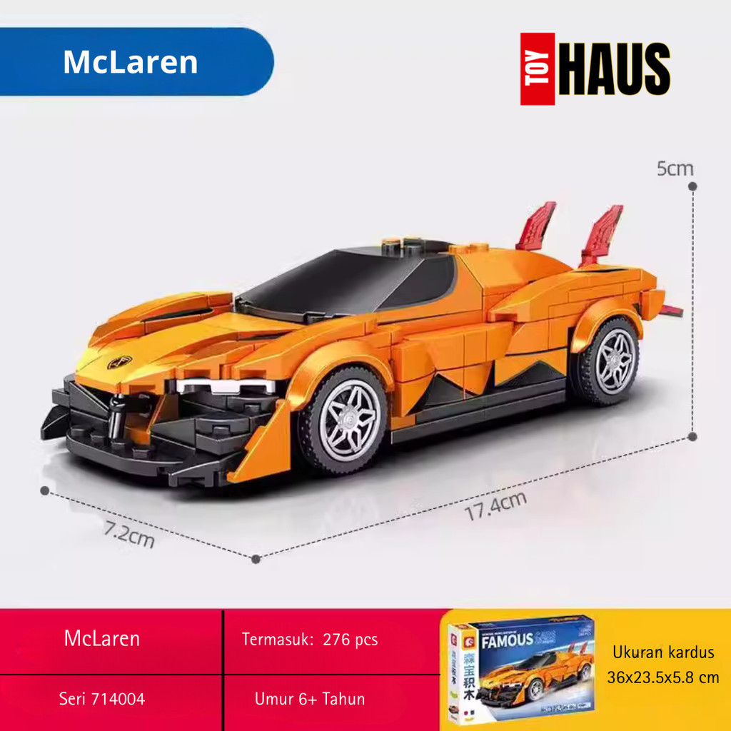 Jual Sembo Building Block Famous Car Collection (714004 - 714007 ...