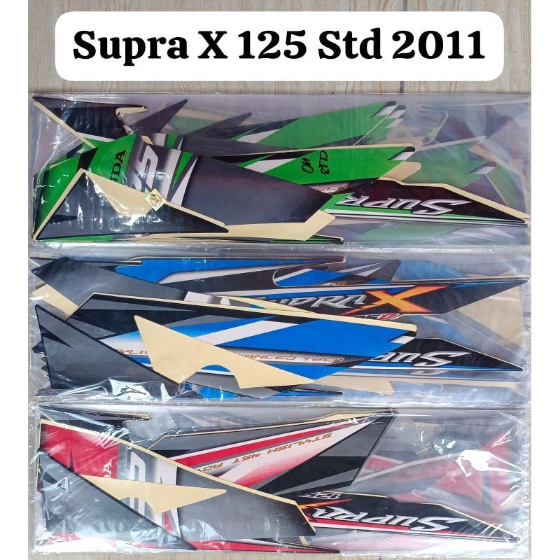 Jual Stiker Striping Motor SUPRA X 125 STD 2011 Sticker Lis Body ...