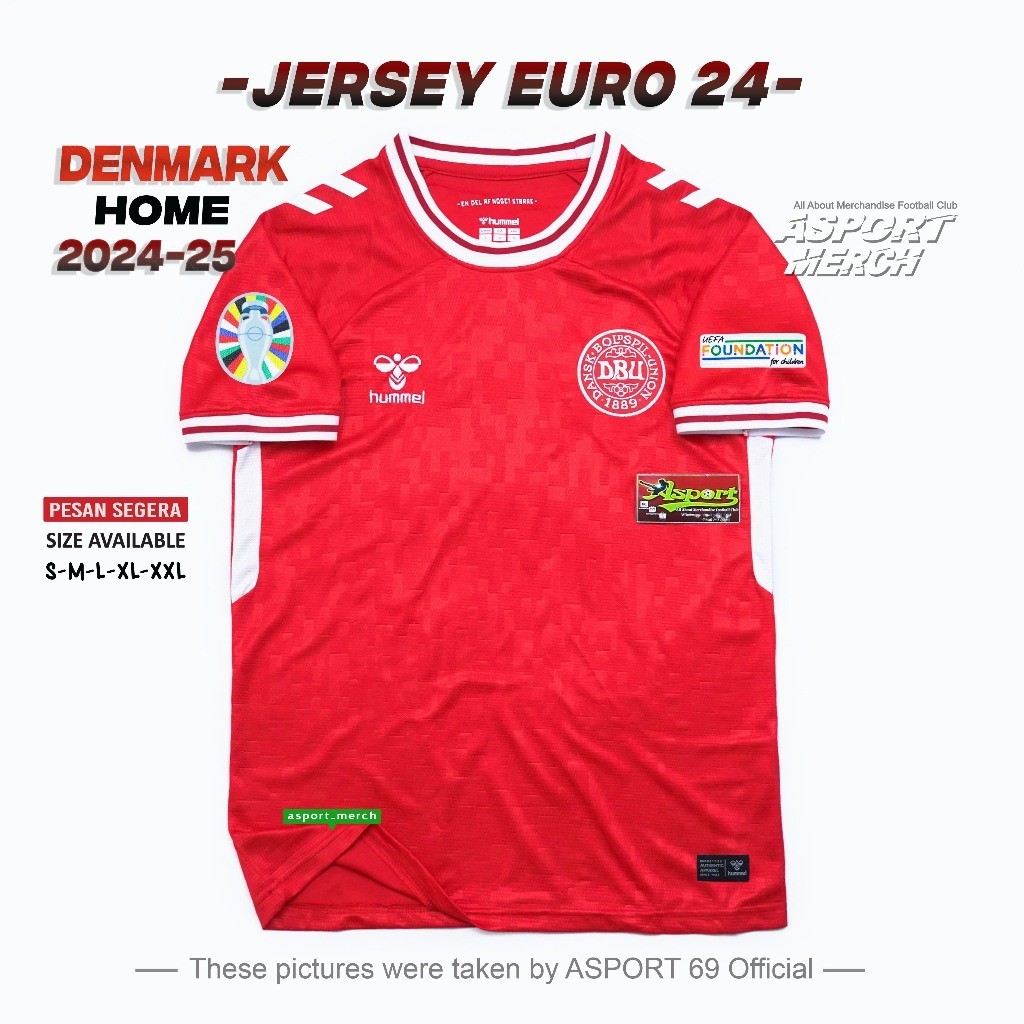 Jual JERSEY BOLA DENMARK HOME EURO TERBARU 2024 2025 JERSEY DENMARK