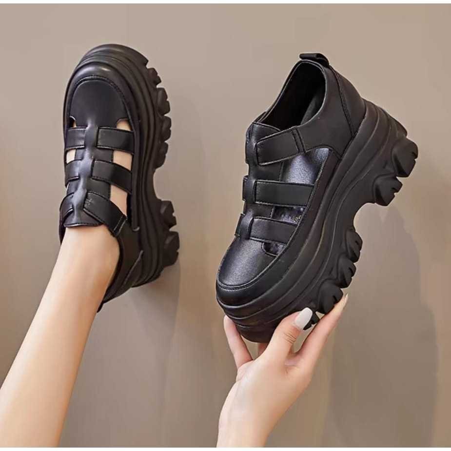 Jual MUFLY Sandal Sepati Wedges Tali Korean AS 194 | Shopee Indonesia