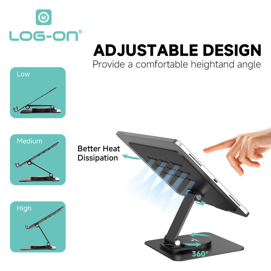 Jual LOG ON STAND HOLDER TABLET ALUMINIUM LO-CRH63 | Shopee Indonesia