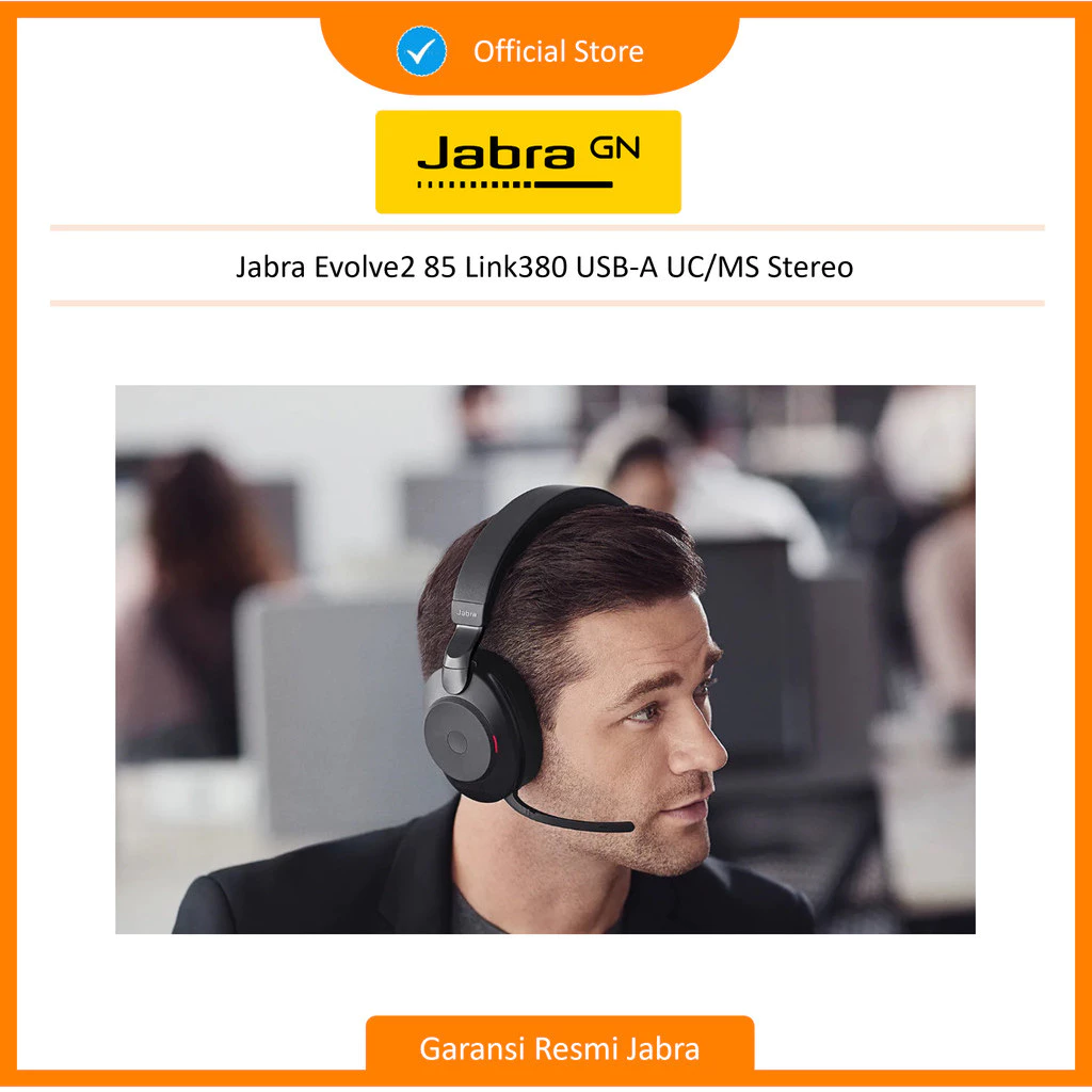Jabra Evolve2 85 Link380 USB-A UC/MS Stereo