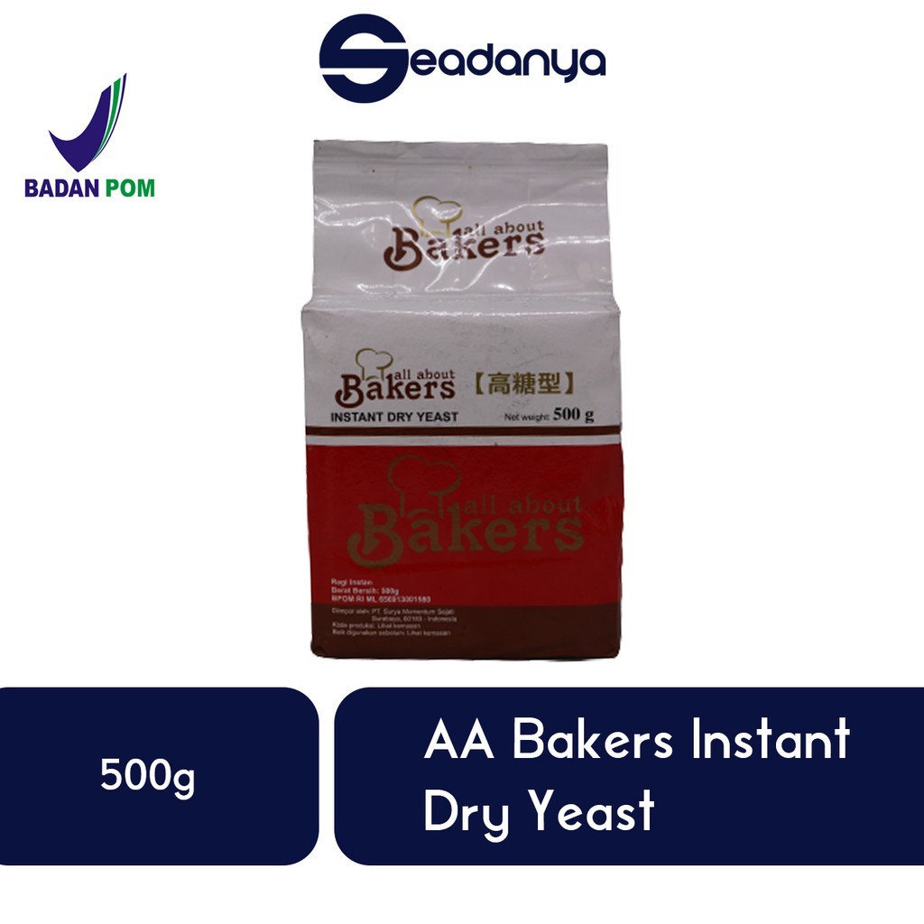Jual Ragi lnstant AA Bakers About Bakers Instant Dry Yeast 500g ...