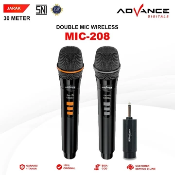ADVANCE Wireless Microphone Wireless Double Charge (MIC 205 MIC 206 MIC 207 MIC 208 MIC209
