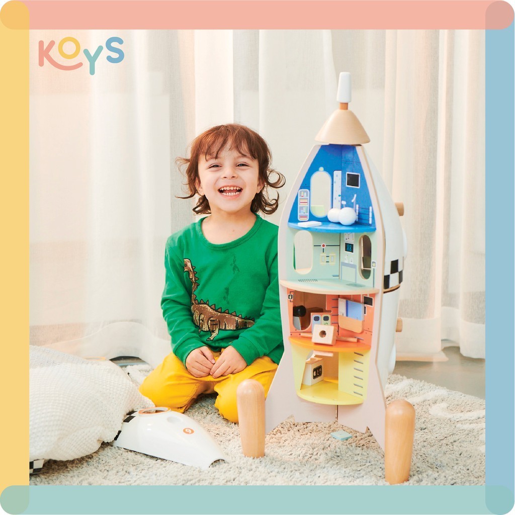 Jual Pretend Play Rocket | wooden toy mainan kayu roket | miniatur ...