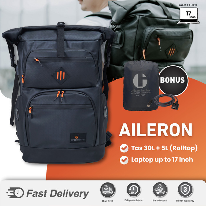 Jual promo -Tas Ransel Backpack Rolltop Laptop Pria nita Urban Factor ...