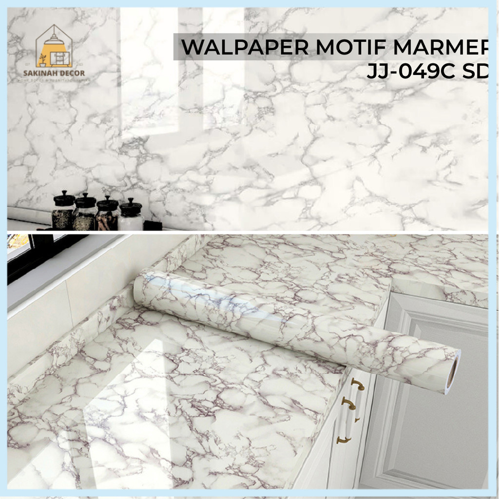 Jual Wallpaper Sticker Foil Marmer Ukuran 60cm X 3m Stiker Dinding ...