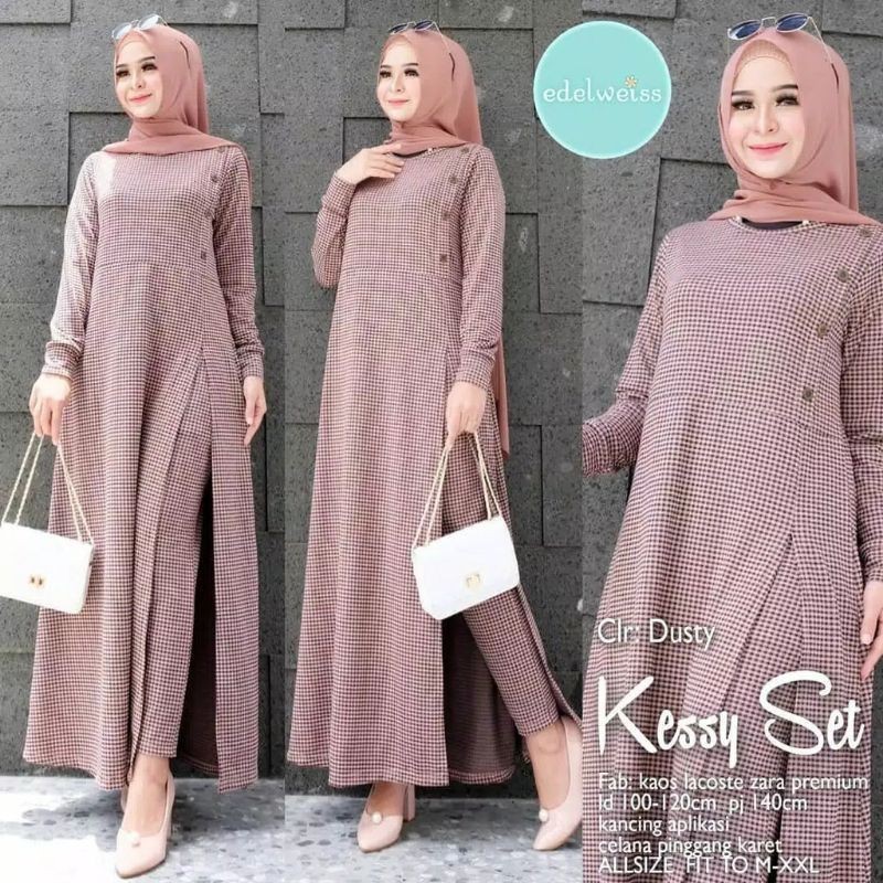 Jual BHL - Setelan Wanita Jumbo Premium Melsi Set by Edelweiss Hijab ...