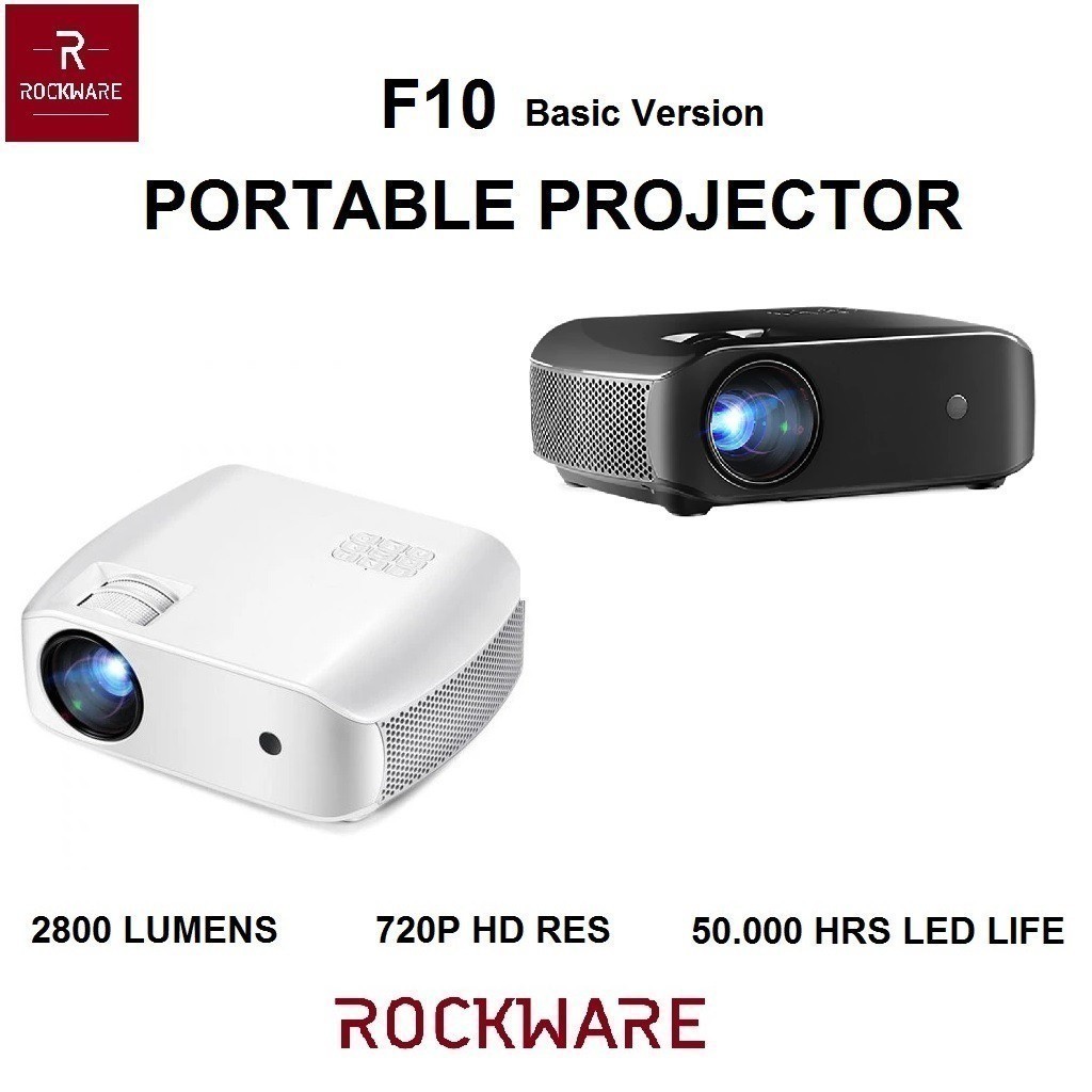 Jual GROSIRUNIK99 ROCKWARE RW-F10 Basic Home LED Projector 2800 Lumens ...