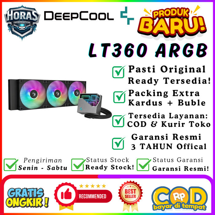 Jual DeepCool LT360 ARGB 360mm High-Performance AIO Liquid CPU Cooler ...