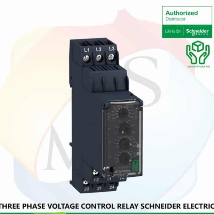 Jual THREE PHASE VOLTAGE CONTROL RELAY 380/480vac 2C/O SCHNEIDER ...