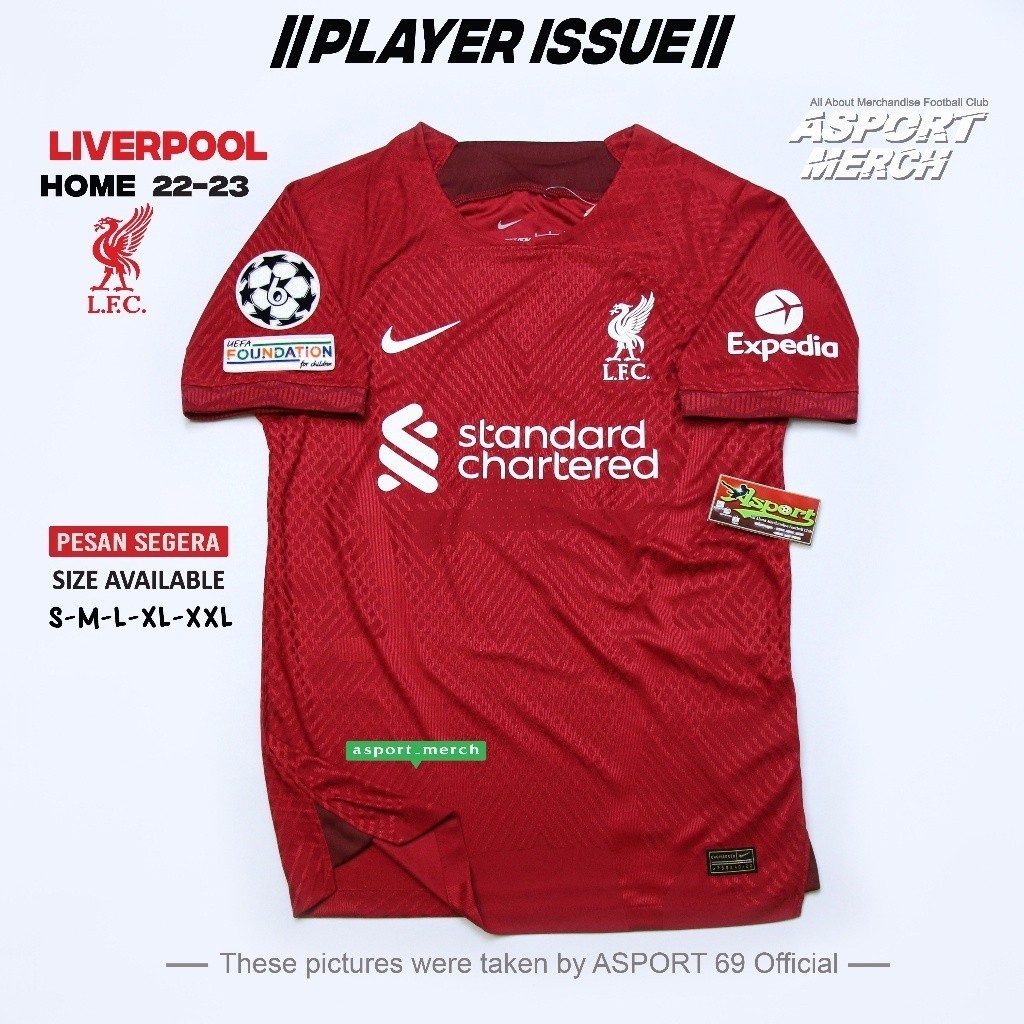 Jual baju bola LIVERPOOL PLAYER ISSUE JERSEY LIVERPOOL HOME 2022 2023 ...