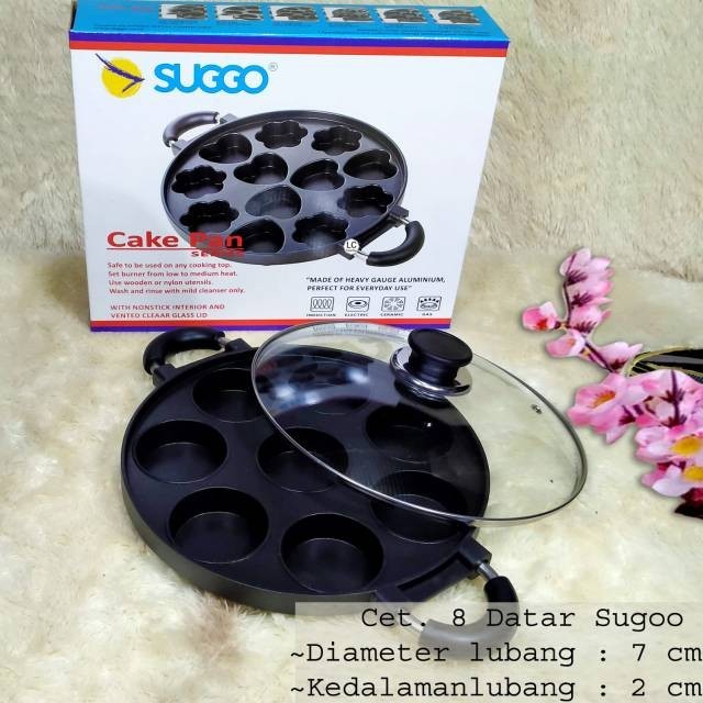Jual (DAS) Cetakan Kue QME 8 lubang plus tutup kaca / Cetakan martabak ...