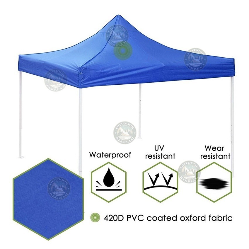 Jual Atap Tenda 3x3 Bahan Polyester 1080D Atap Tenda Lipat Jualan Mudah ...
