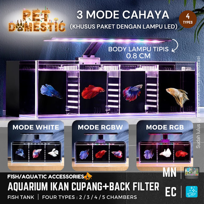Jual Aquarium Kaca Soliter Tempat Cupang + Filter Akuarium Mini Set ...