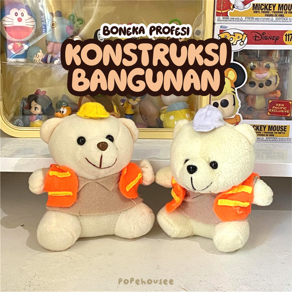 Jual Boneka Profesi Kuli Kontraktor Arsitek Bangunan 15Cm Teddy Bear ...