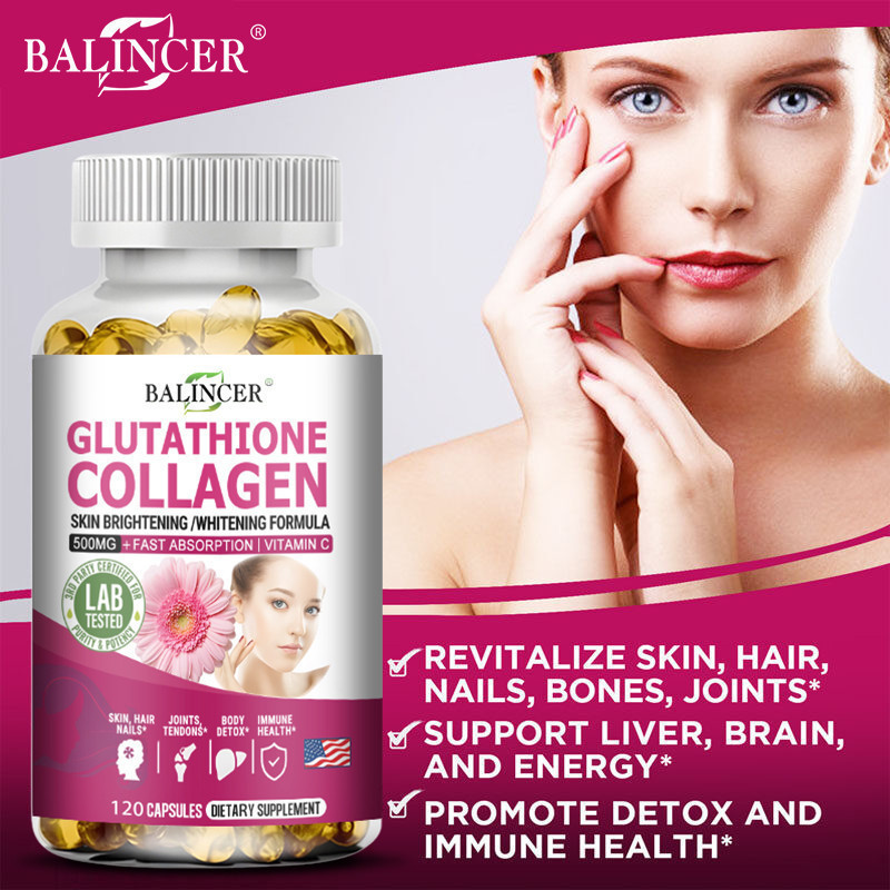 balincer collagen glutathione Supplement - with Vitamin C Balincer Glutathione Collagen (120 Kapsul)