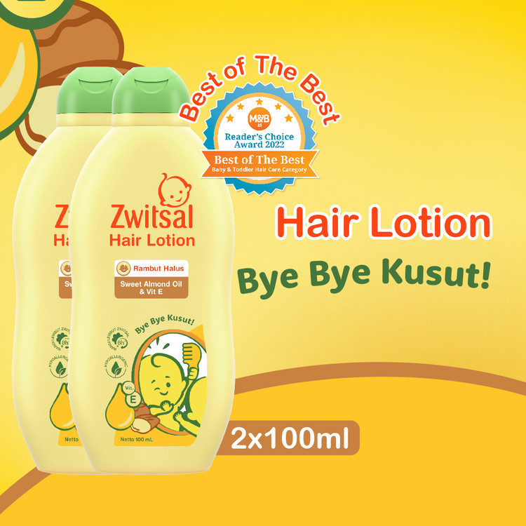 Jual Zwitsal Hair Lotion Sweet Almond Oil & Vit E 100ml x 2 Shopee