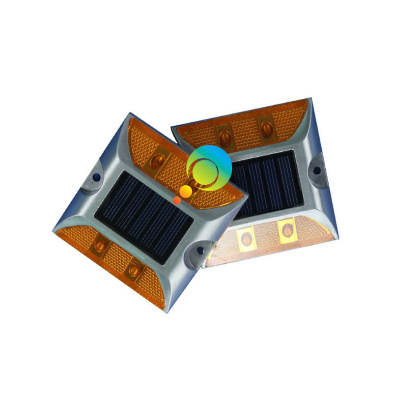 Jual Dual sides yellow flashing LED solar road stud 3M reflector ...
