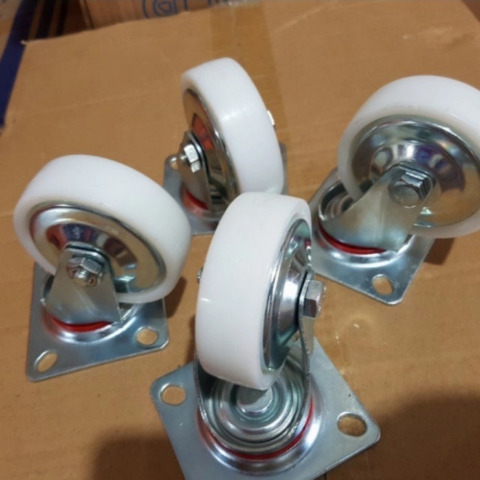 Jual 4 Pcs Roda Trolley / Trolly / Troli Nylon Nilon Roda nilon 3 inch ...