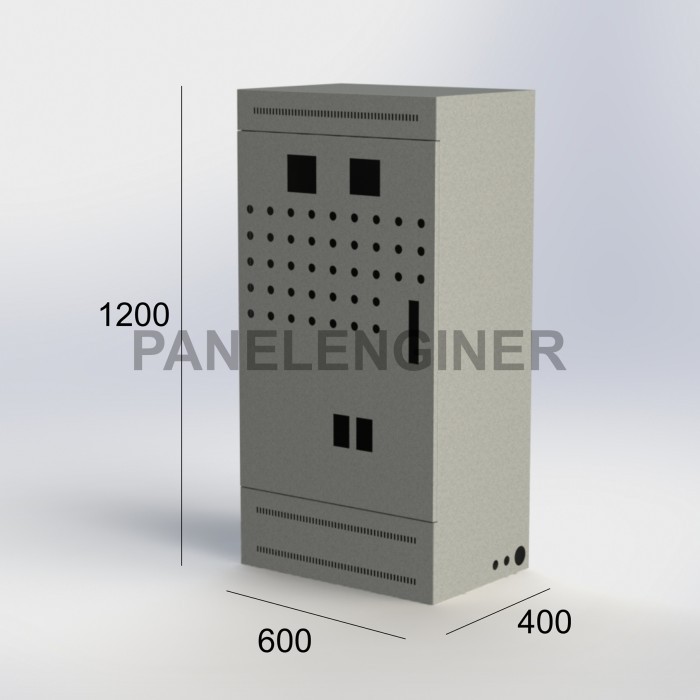 Jual CUSTOM BOX PANEL 60x120x40 PLAT 1,2MM CAT POWDER COATING RAL 7032 ...