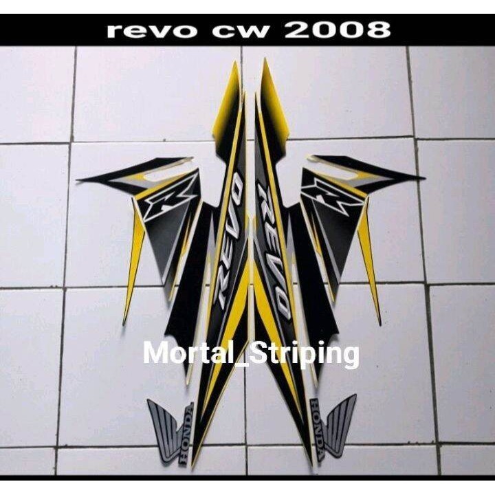 Jual STICKER STRIPING LES POLET BODI MOTOR HONDA REVO LAMA TAHUN 2008 ...