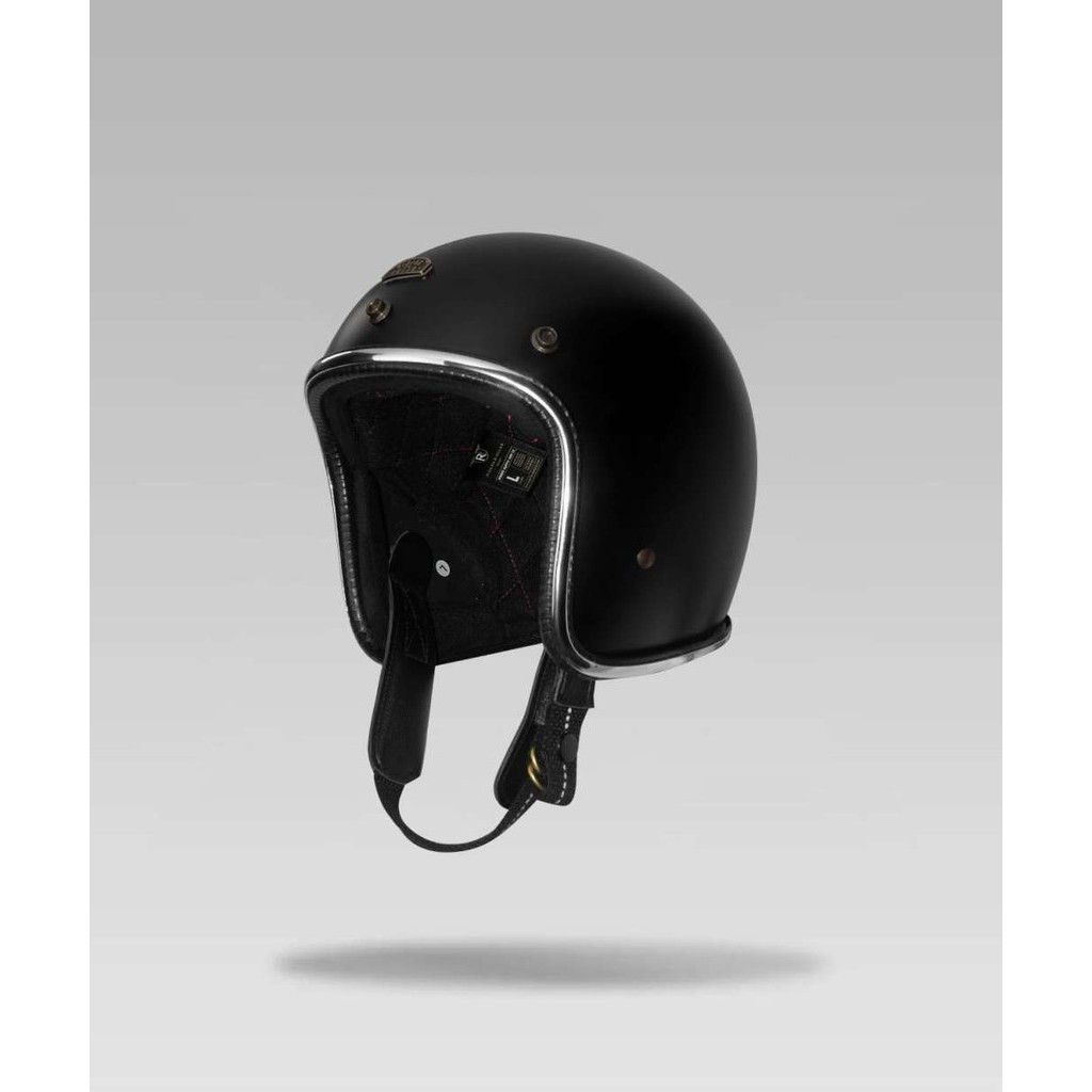 Jual Riders and Rules - TX-500 Helm Slim Head Retro (Black Doff ...